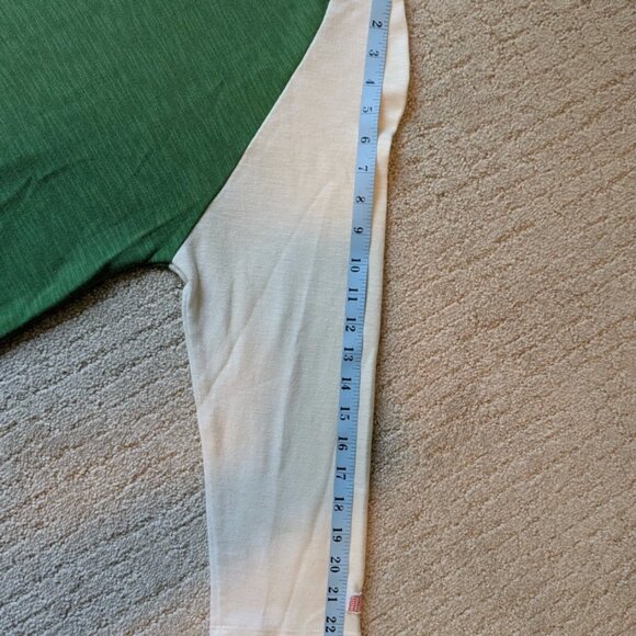 Topo Designs Womens Small Baseball Style 3/4 Sleeve T-Shirt heather green - Picture 6 of 10